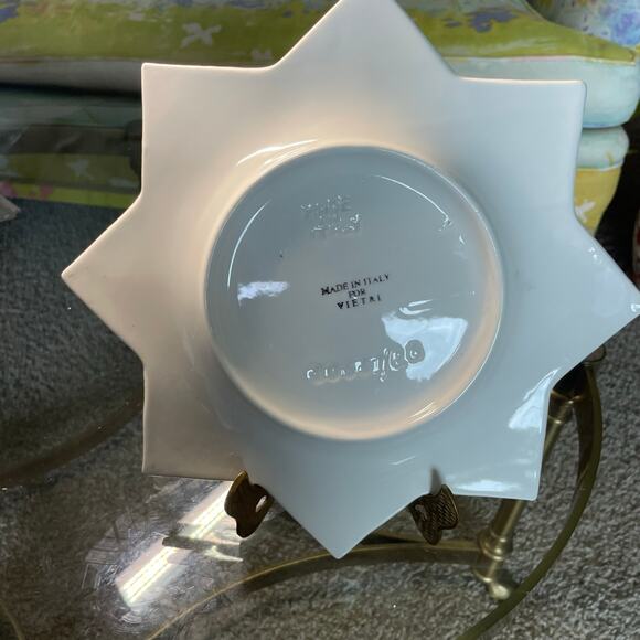 Vietri (Italy)Green Gold Star Accent Dessert Plate - Picture 15 of 16